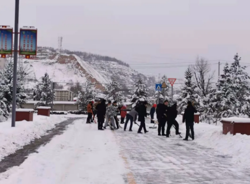 瑞雪兆丰年 扫雪保安全——马博平台马博（中国）团委组织开展积雪清扫活动(图2)